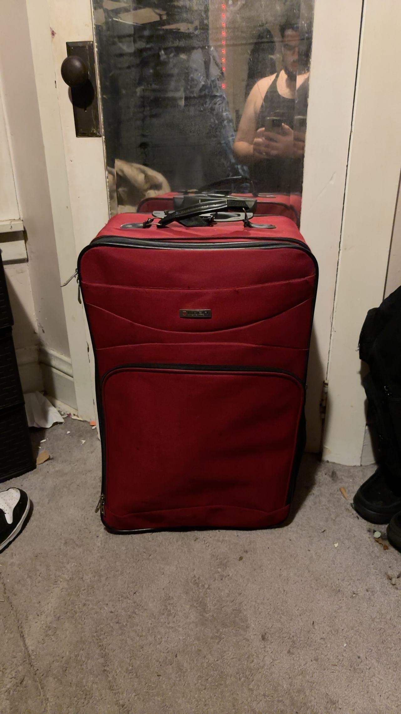 Travel Select Amsterdam Expandable Rolling Suitcase Burgundy