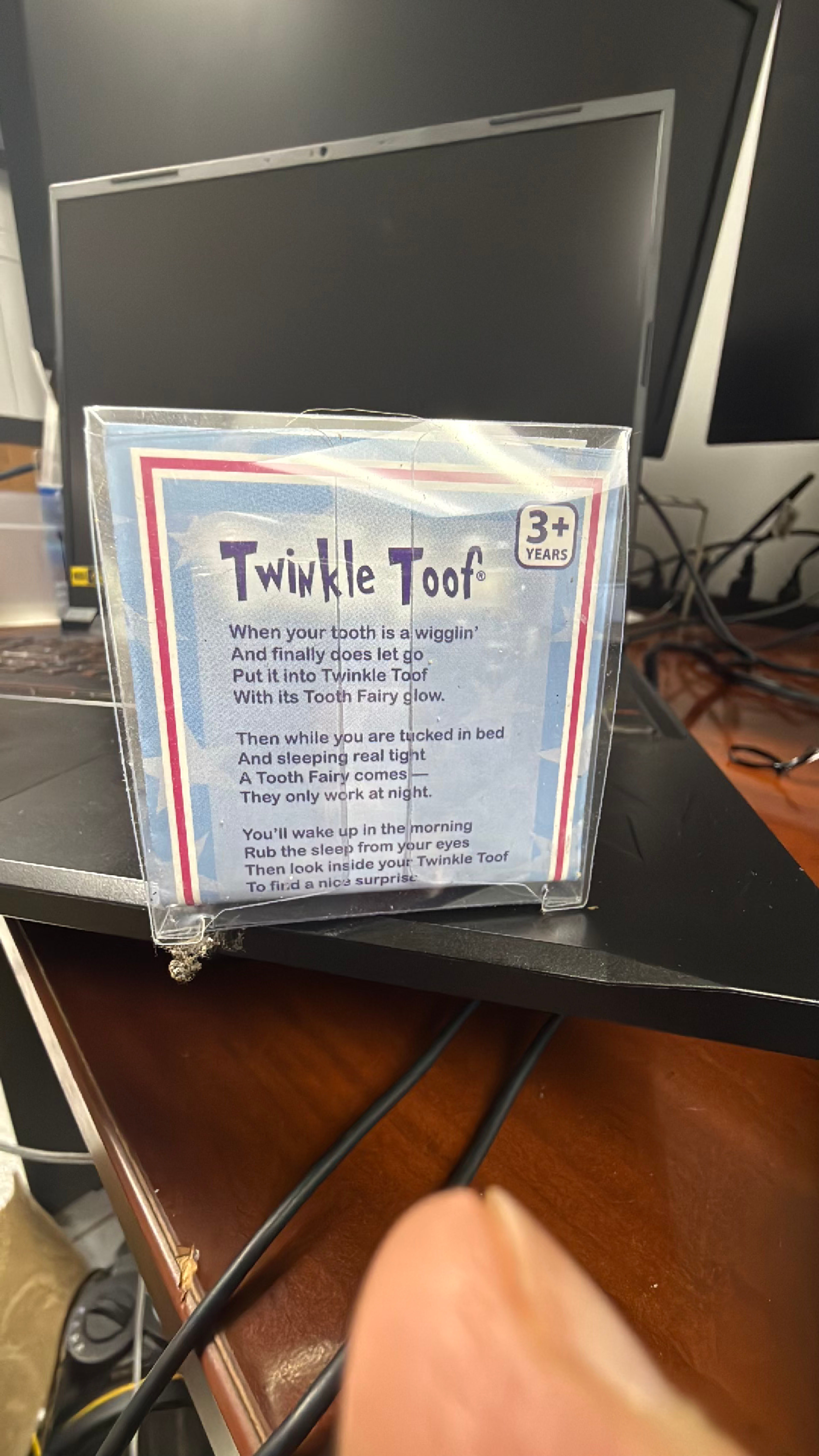 Twinkle Toof tooth fairy  tooth holder. glows in the dark. - Image 3