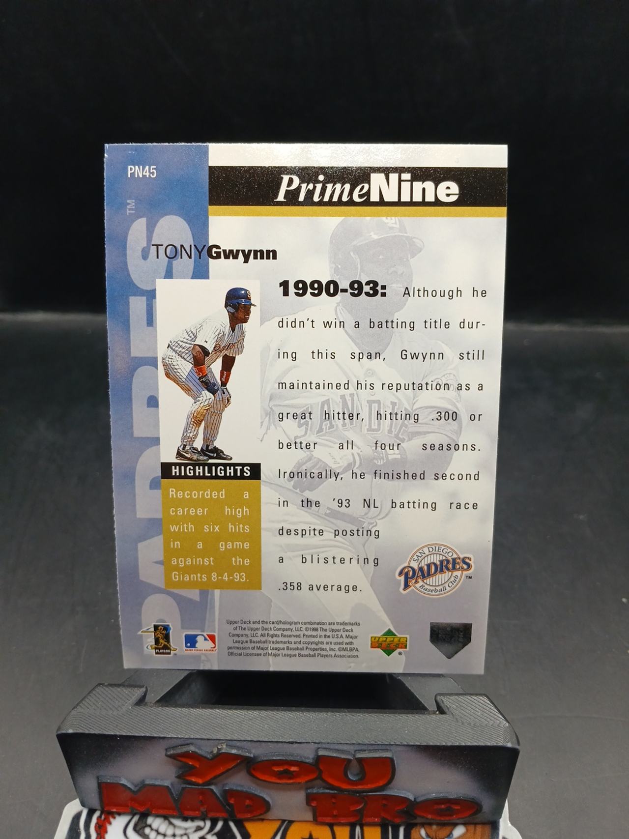 1992 Upper Deck Prime Nine Tony Gwynn #PN1