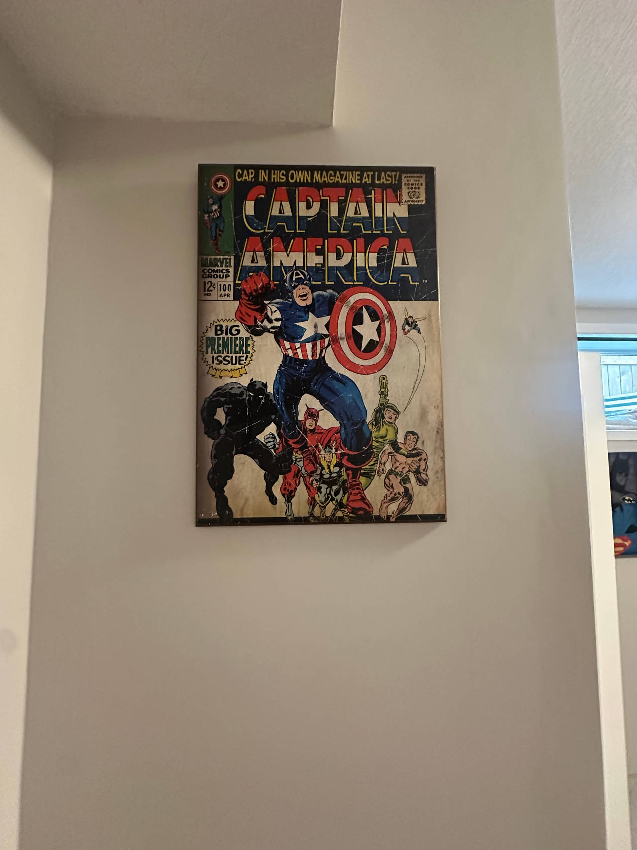 Captain America Comic Book Wall Art