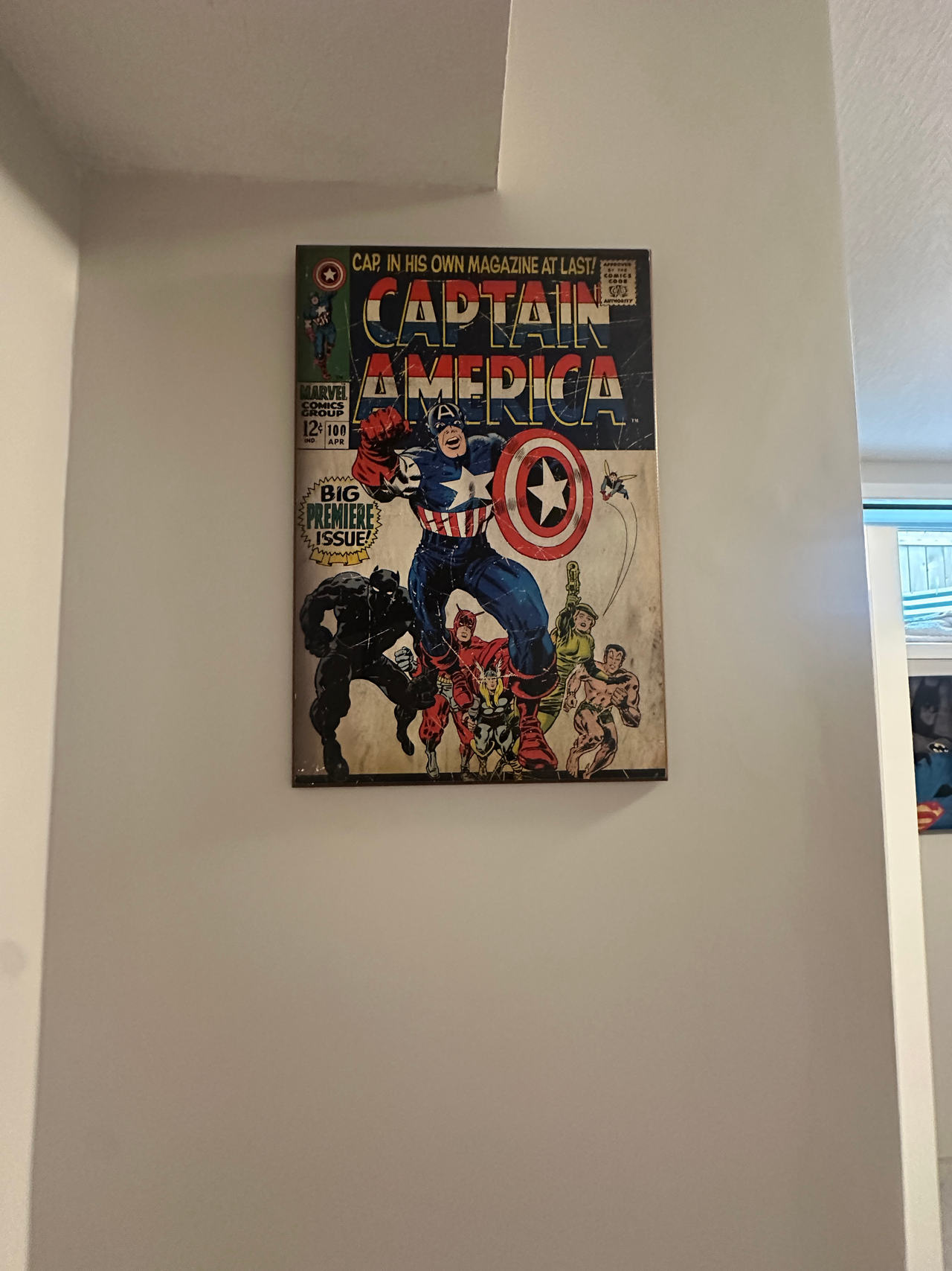 Captain America Comic Book Wall Art
