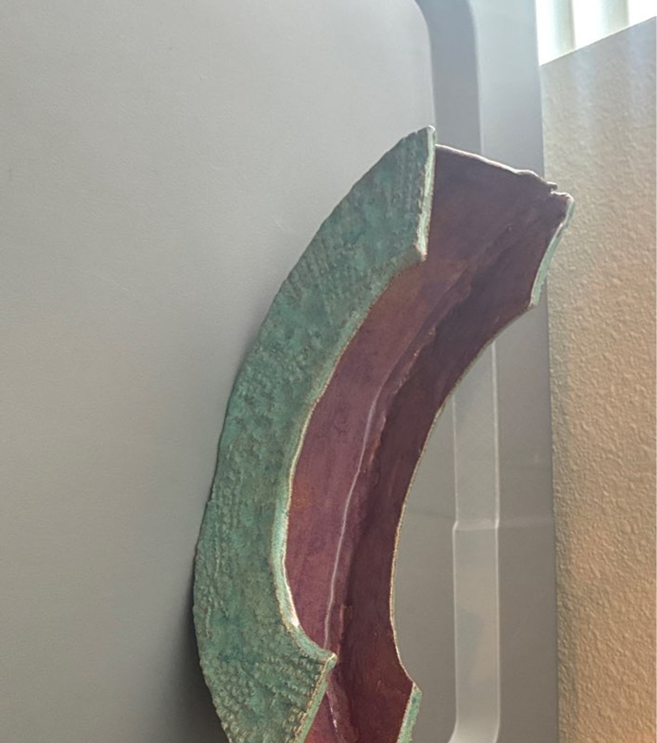 Abstract Textured Ceramic Art Piece