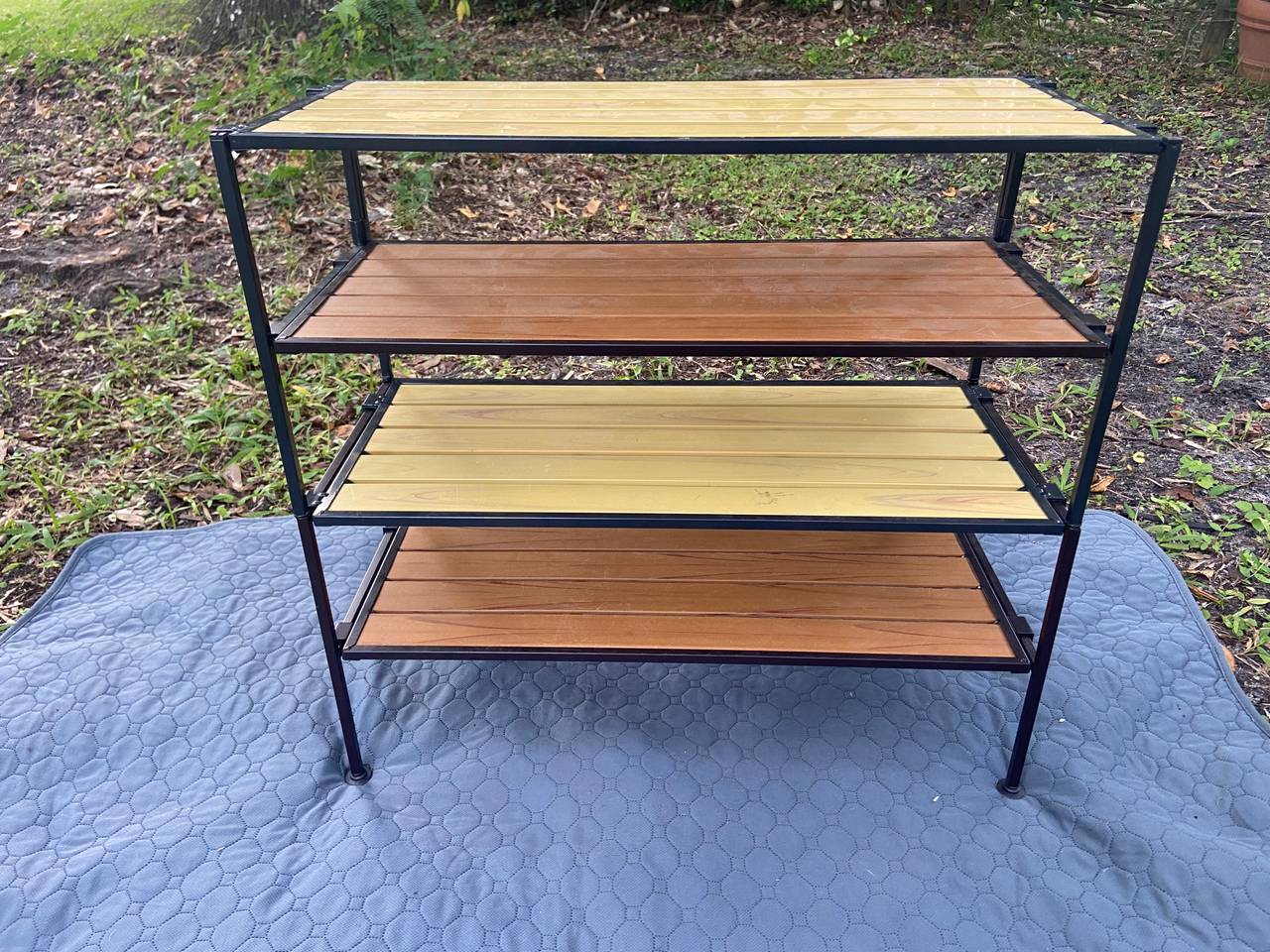 4-Tier Metal and Poly Shoe Shelf