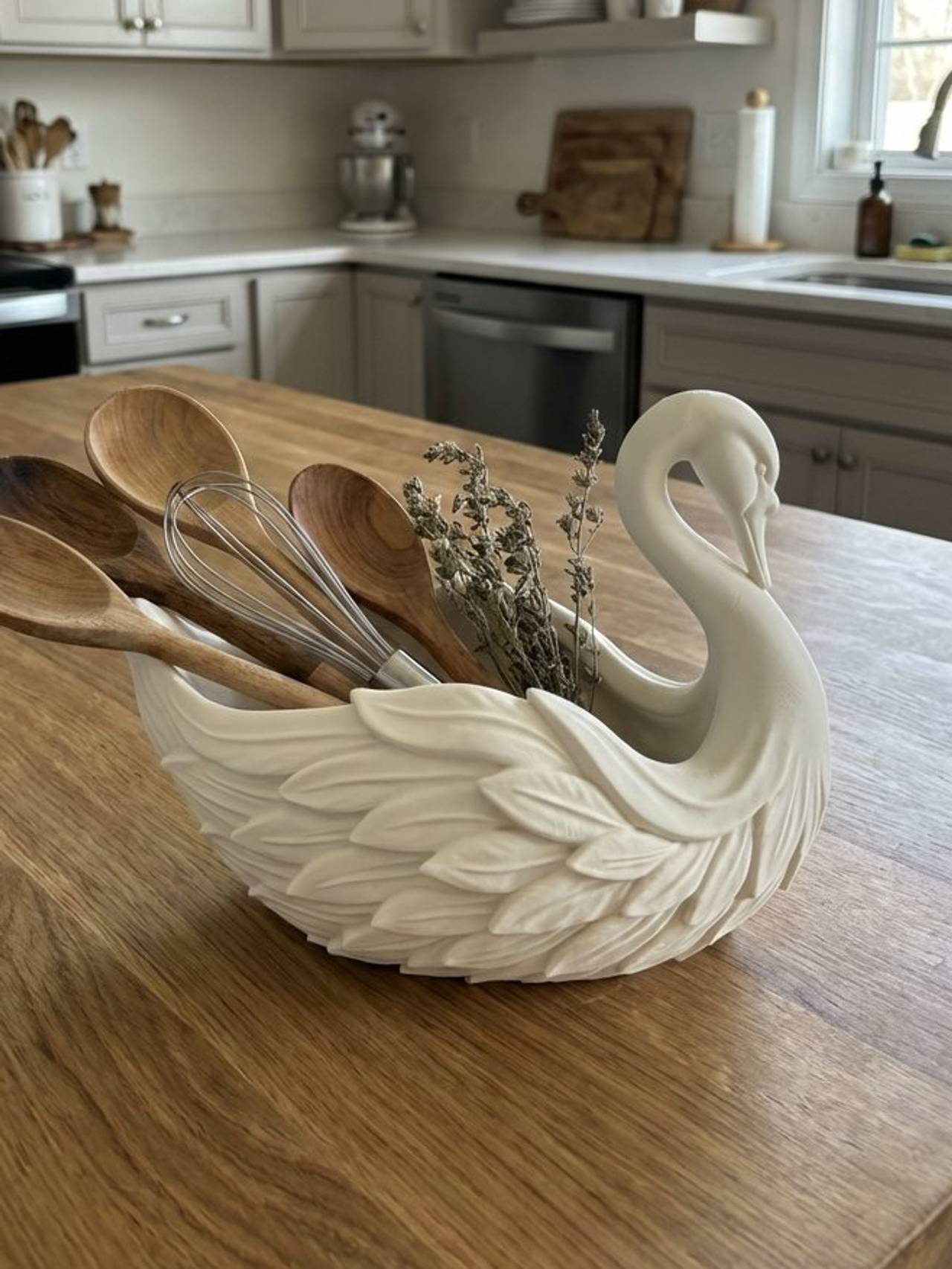 Vintage Style Ceramic Swan Bowl