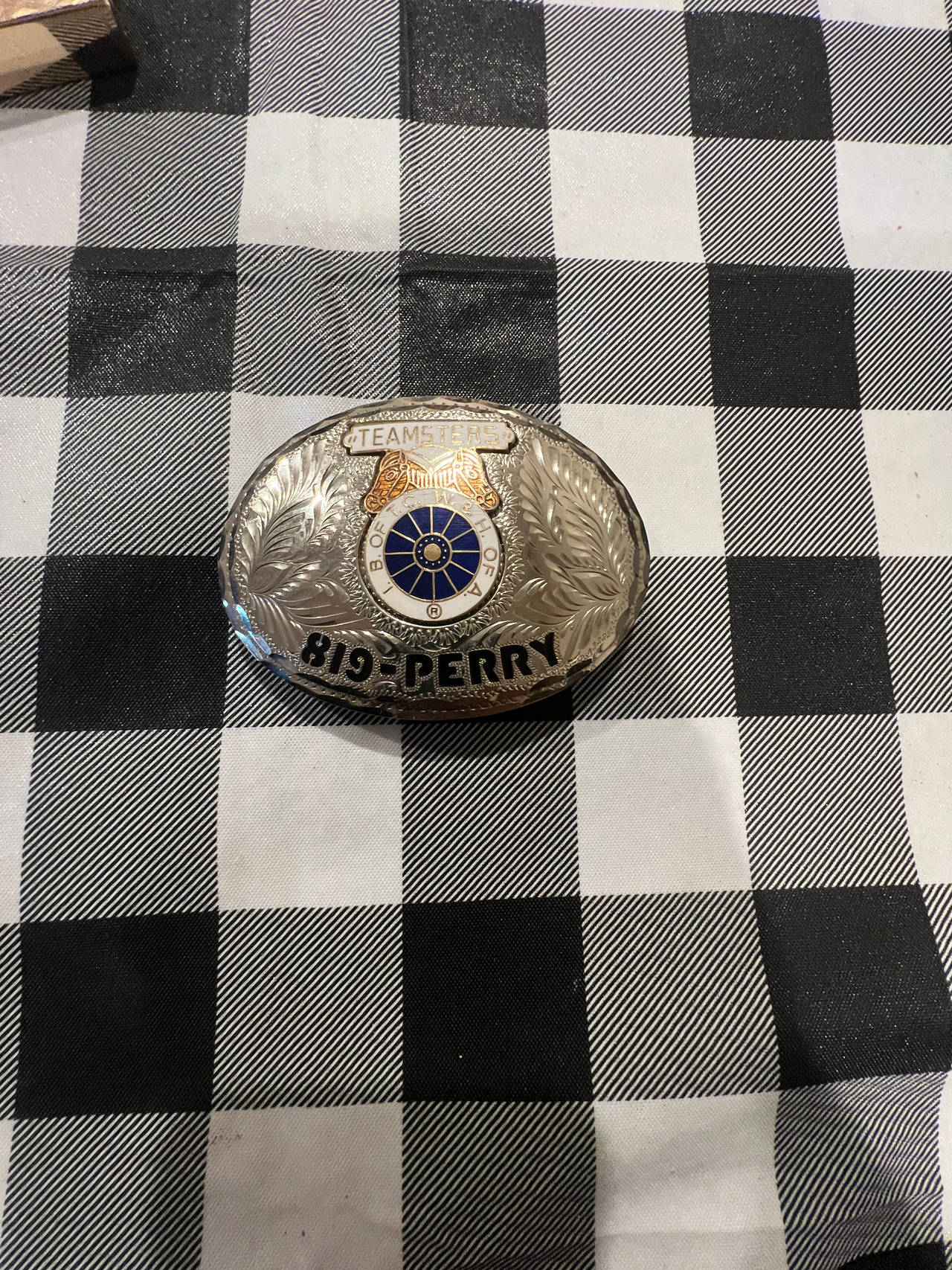 Vintage Teamsters Local 819 Perry Belt Buckle