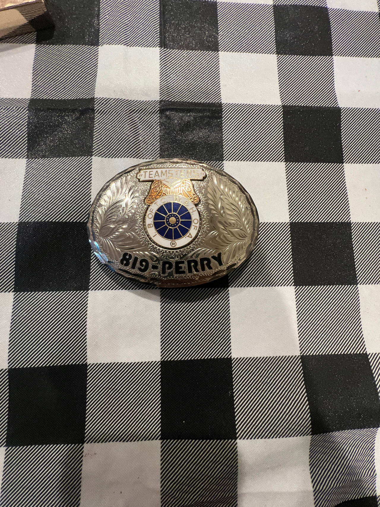 Vintage Teamsters Local 819 Perry Belt Buckle
