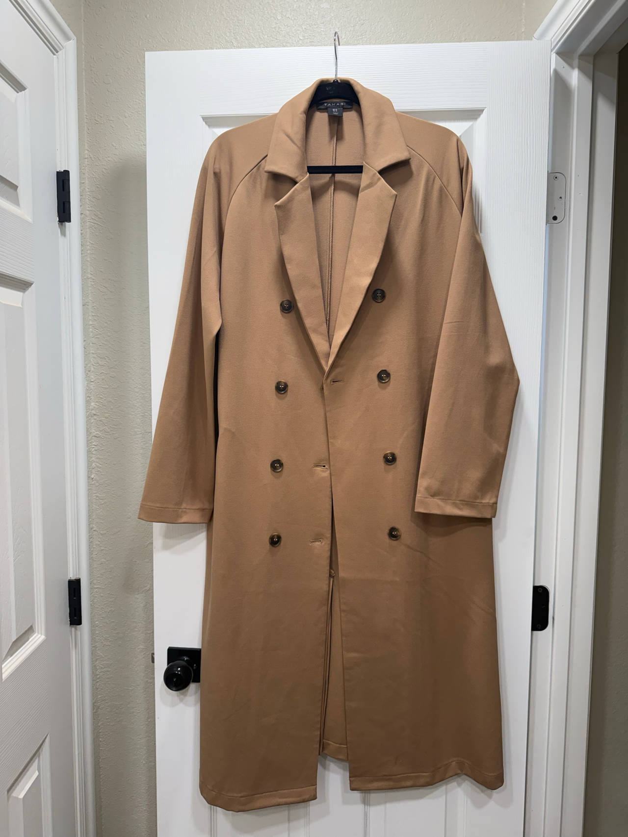 Tahari Double-Breasted Trench Coat