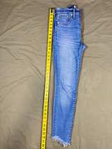 Madewell 10 High Rise Skinny Jeans Womens 25 Blue Raw Frayed Hem Stretch - Image 7