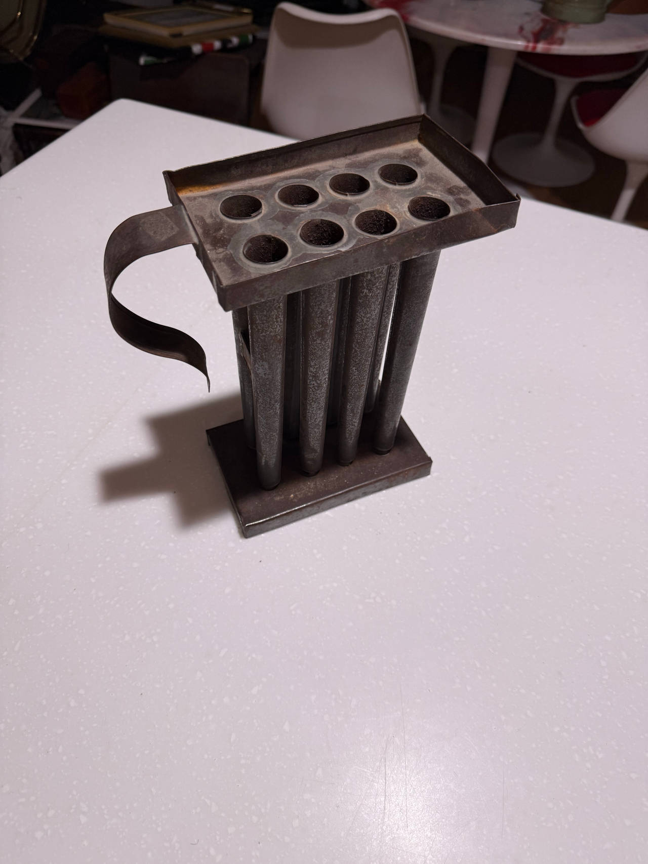 Antique 8-Tube Tin Candle Mold