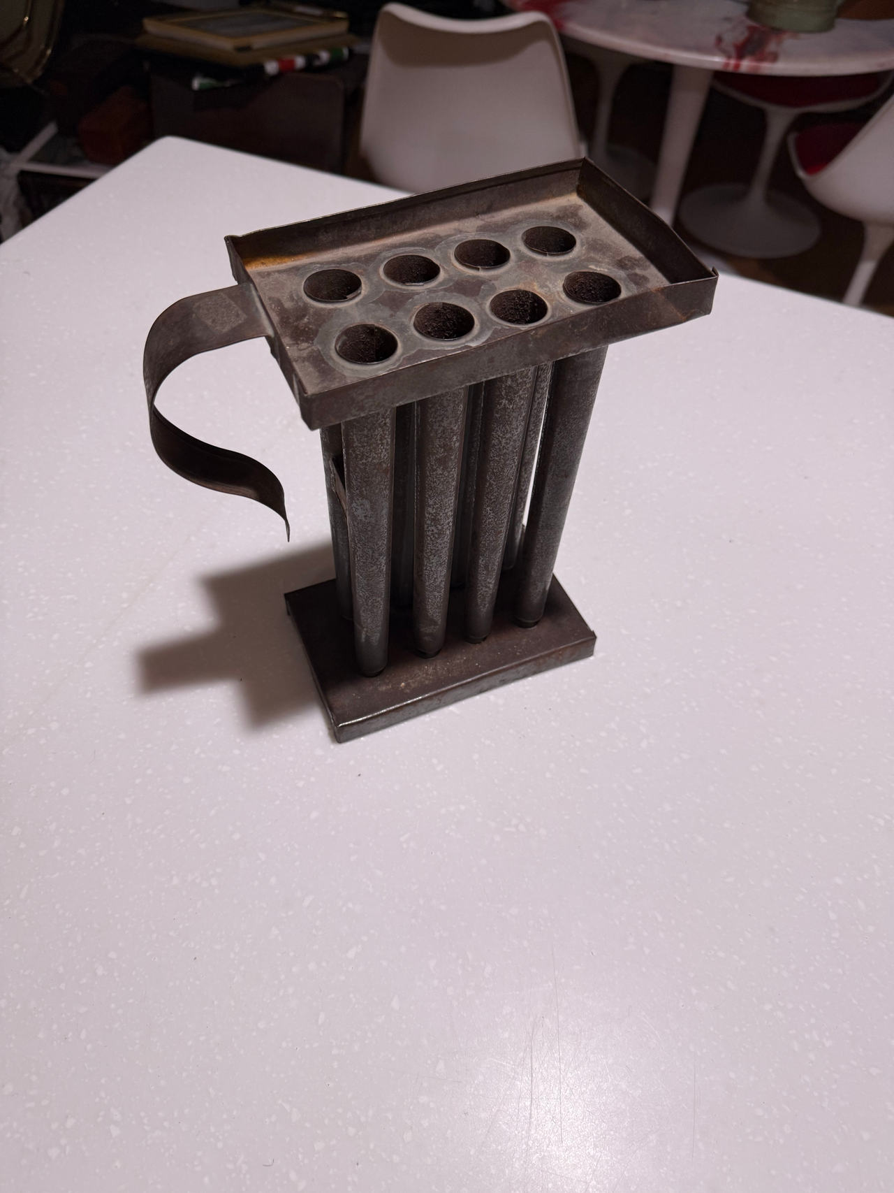 Antique 8-Tube Tin Candle Mold
