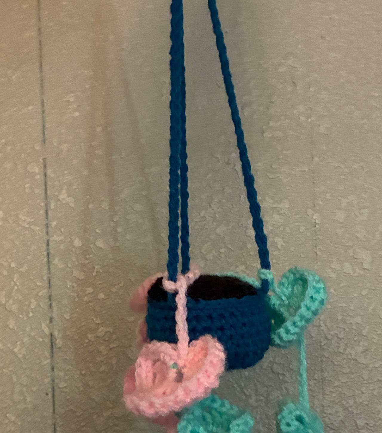 Handmade Crochet Hanging Plant Car Charm