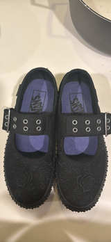 Vans Mary Jane Black Floral Embroidery - Image 1