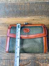 Dooney & Bourke Green Pebbled Leather Tri-Fold Wallet - Image 5
