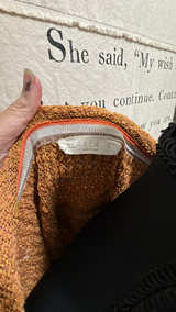ILLA ILLA Cropped Cable Knit Light Burnt Orange Sweater - Image 3