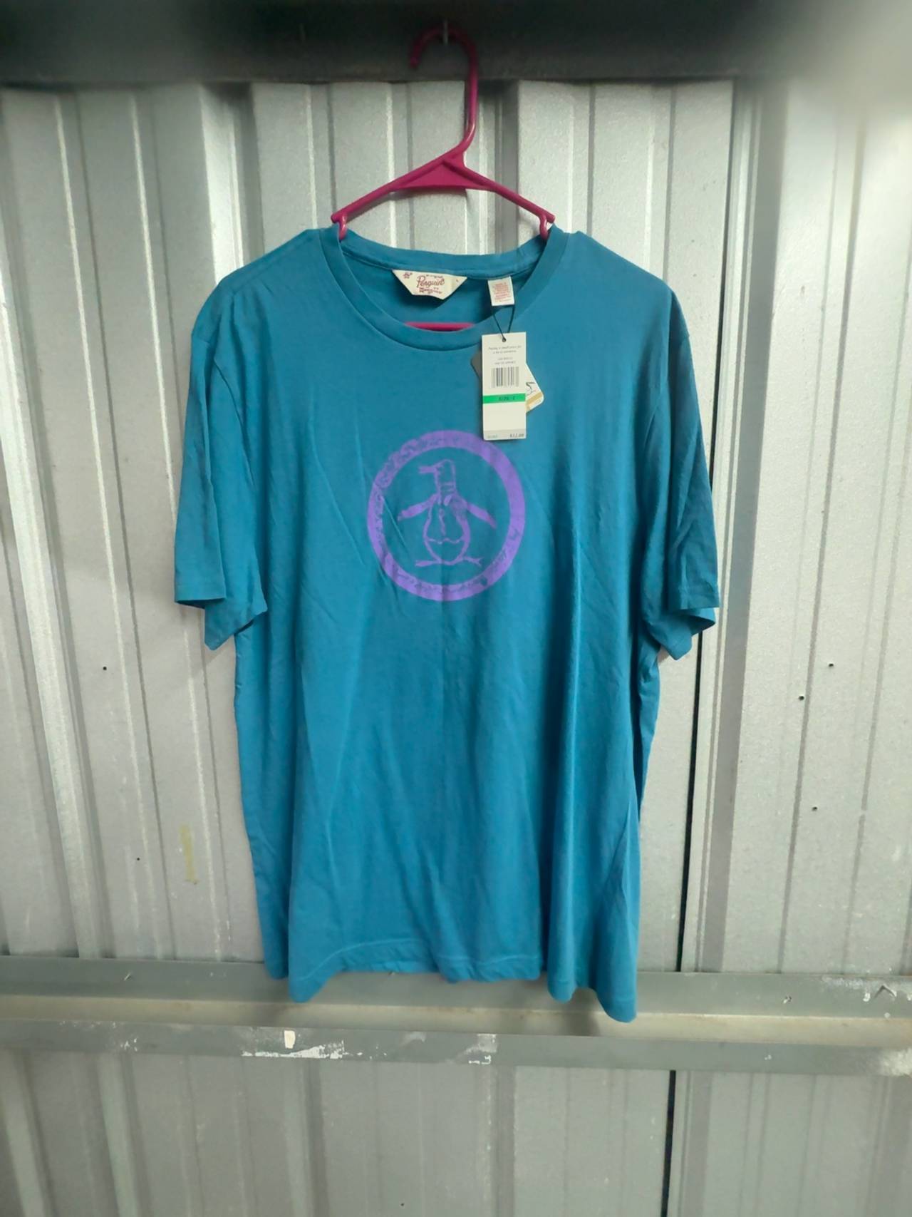 Original Penguin Men's Teal Short Sleeve T-Shirt L