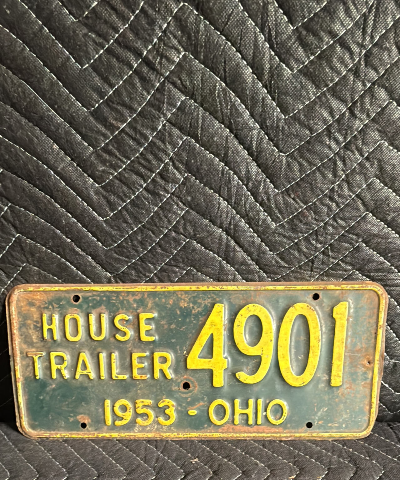 1953 Ohio House Trailer License Plate