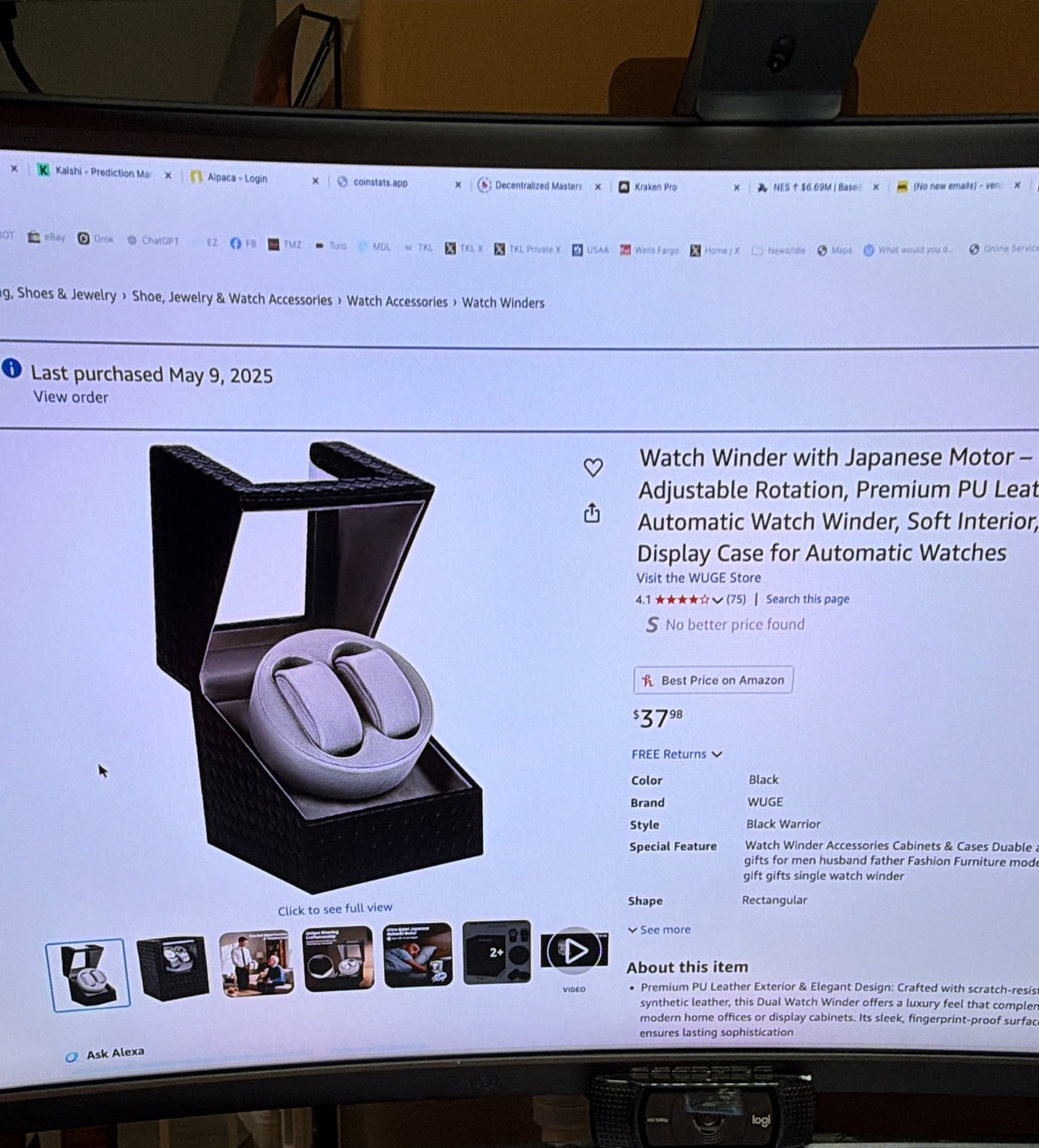 WUGE Dual Watch Winder with Japanese Motor