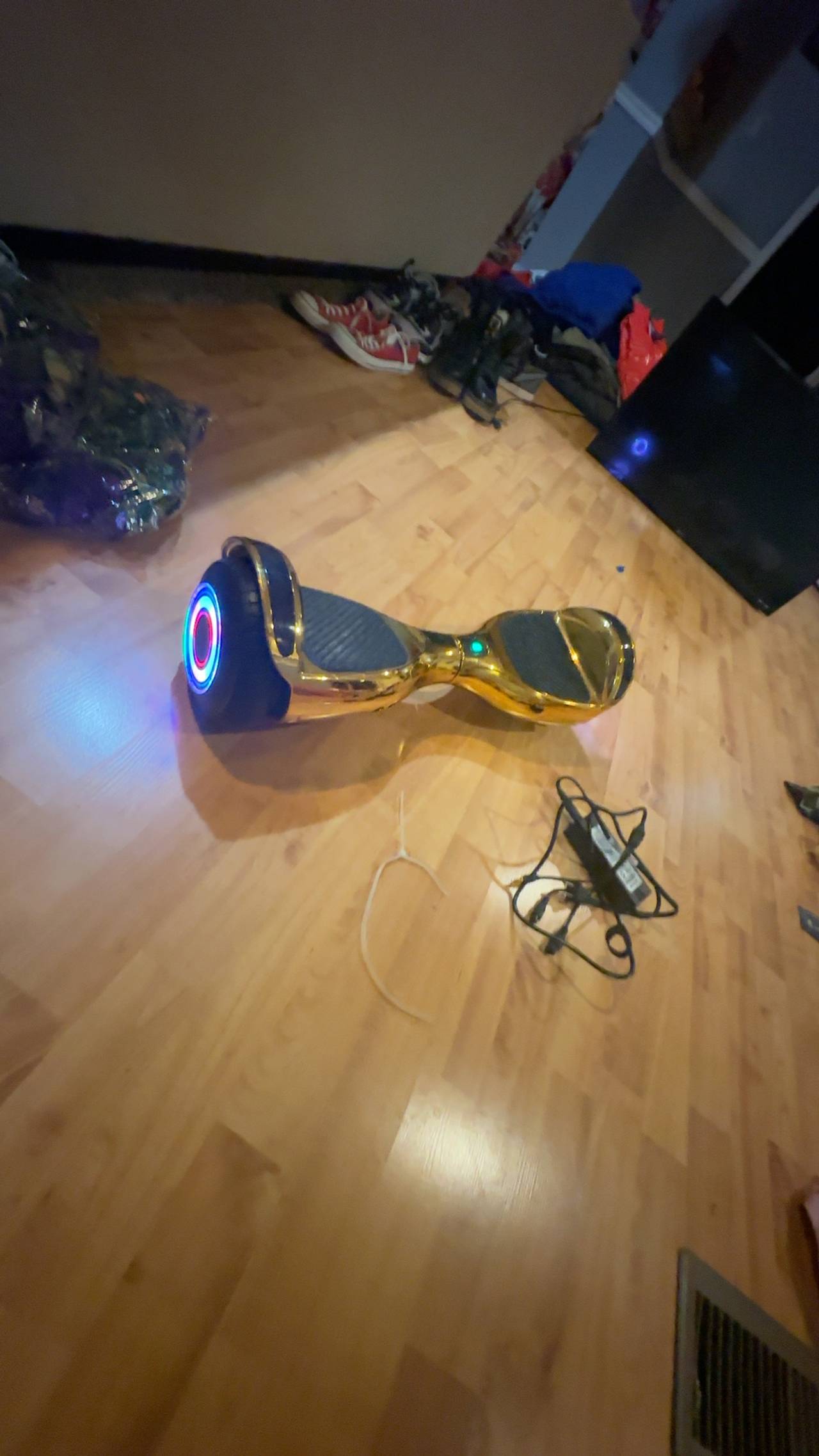 GlareWheel M3 Hoverboard Gold Chrome with LED Lights
