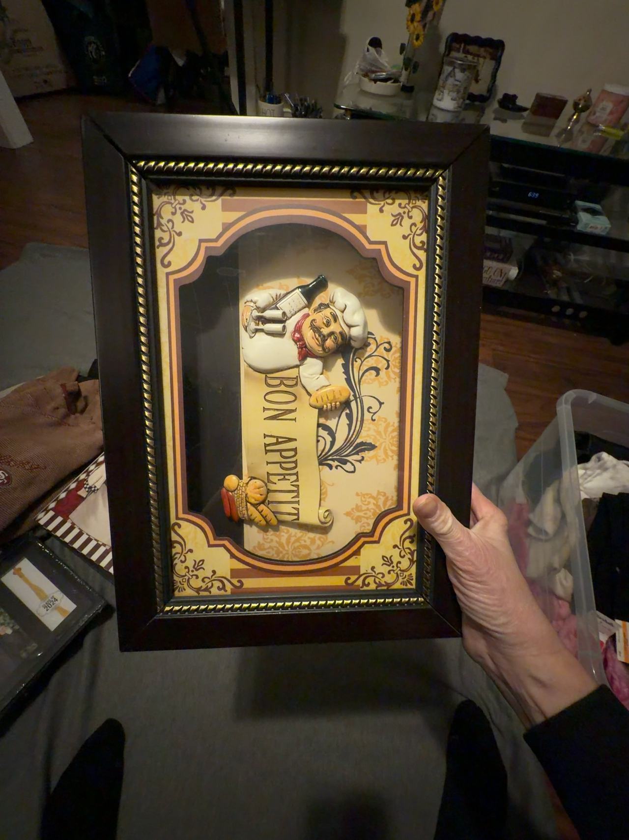Bon Appetit Framed Chef Print 14"x10"