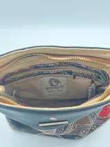 Spartina 449 Daufuskie Island Paisley Linen Leather Crossbody Bag Black Trim - Image 5