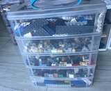 LEGO Bricks Assorted Colors Types Styles With Plastic Storage - Image 2