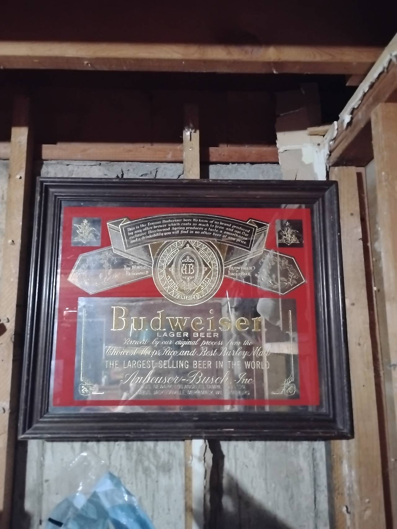 Budweiser Vintage Bar Mirror