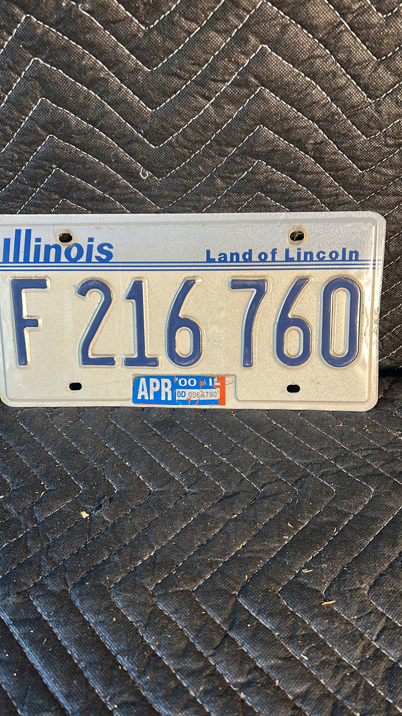 Illinois License Plate (1984-2001 Series)