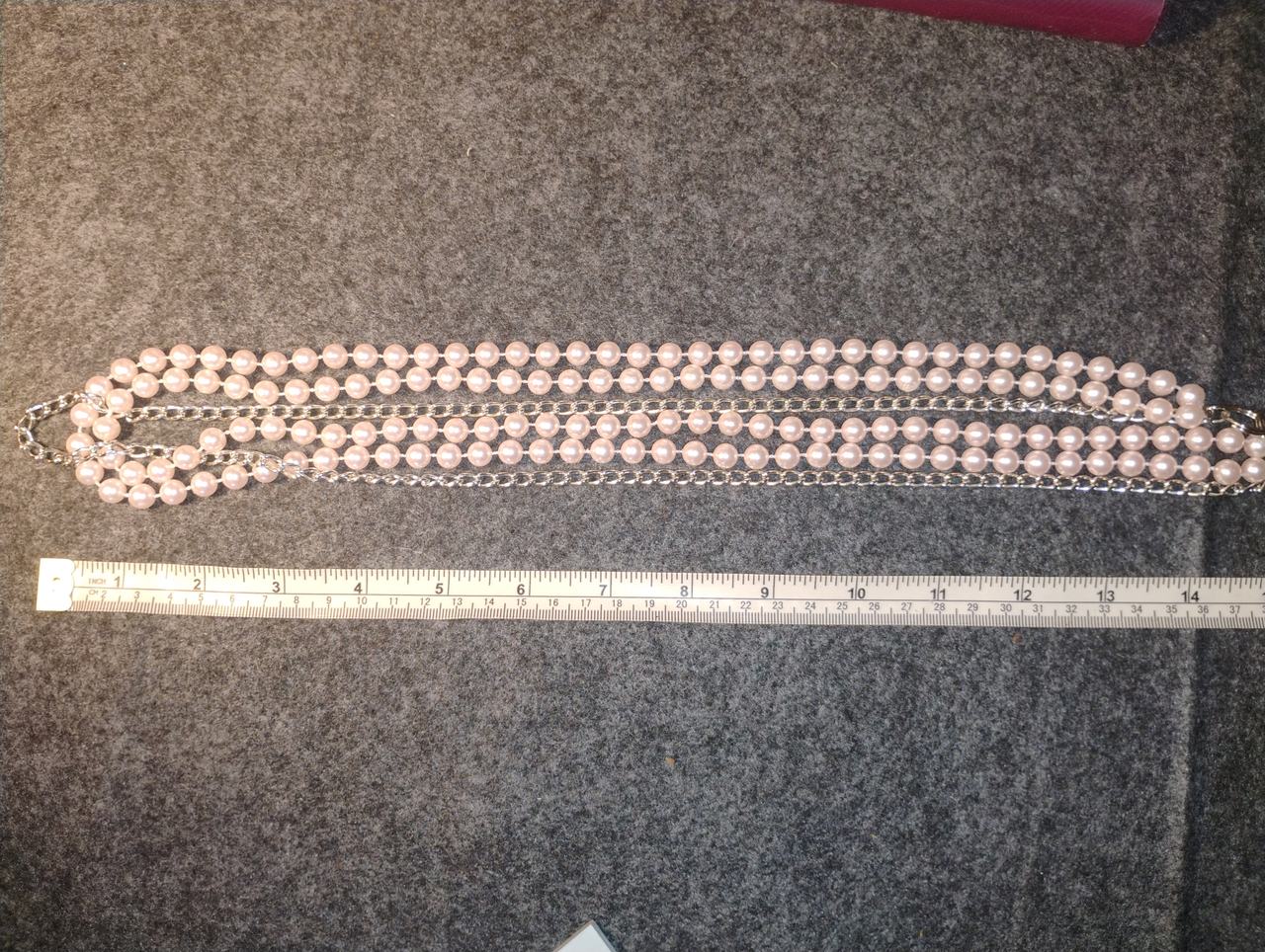 Layered Faux Pearl and Chain Necklace