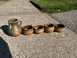 Handmade Stoneware Pitcher and Cup Set - Image 1