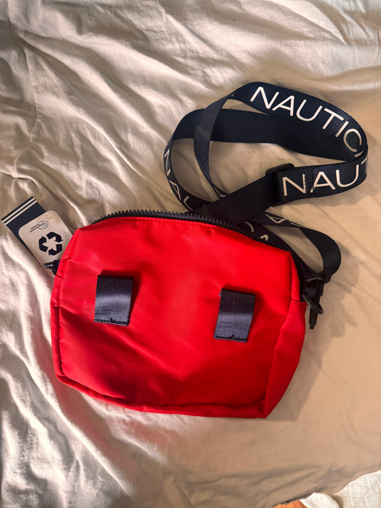 Nautica Red Recycled Crossbody Bag
