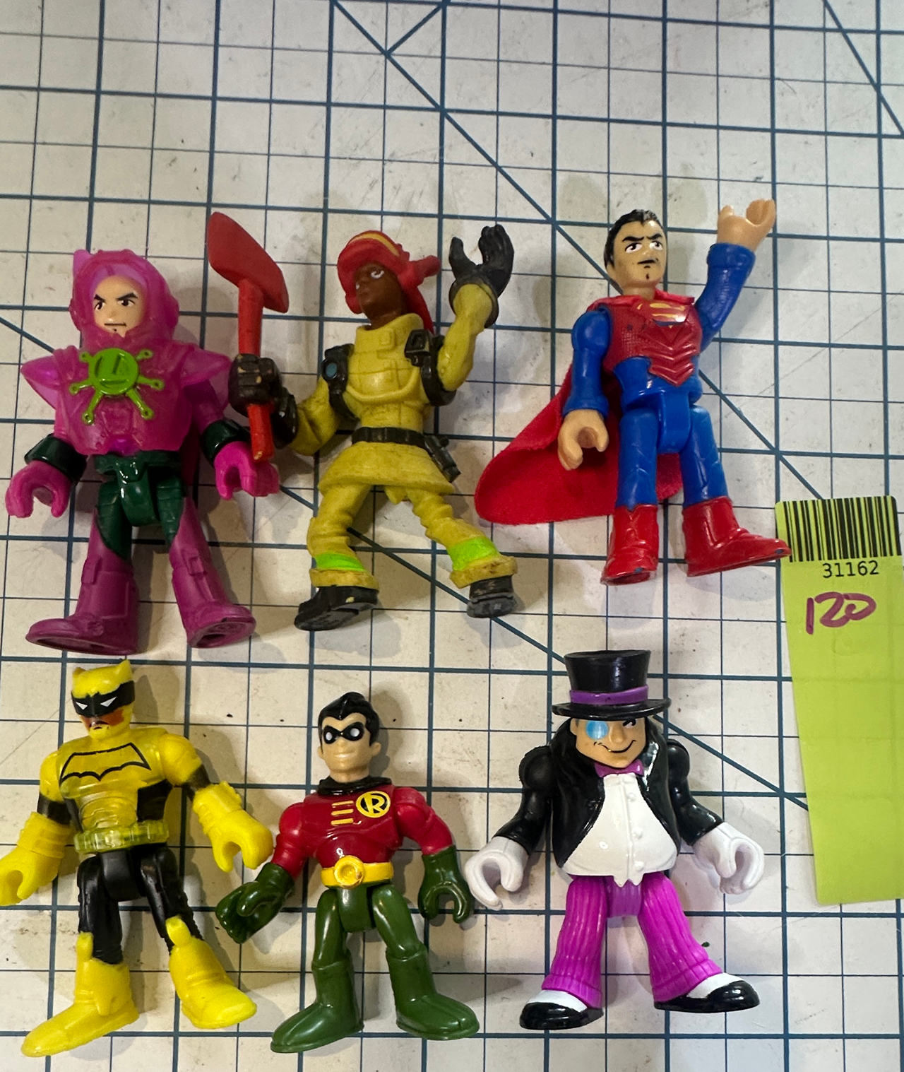 Fisher-Price Imaginext DC Super Friends Figure Lot Superman Robin Penguin Batman