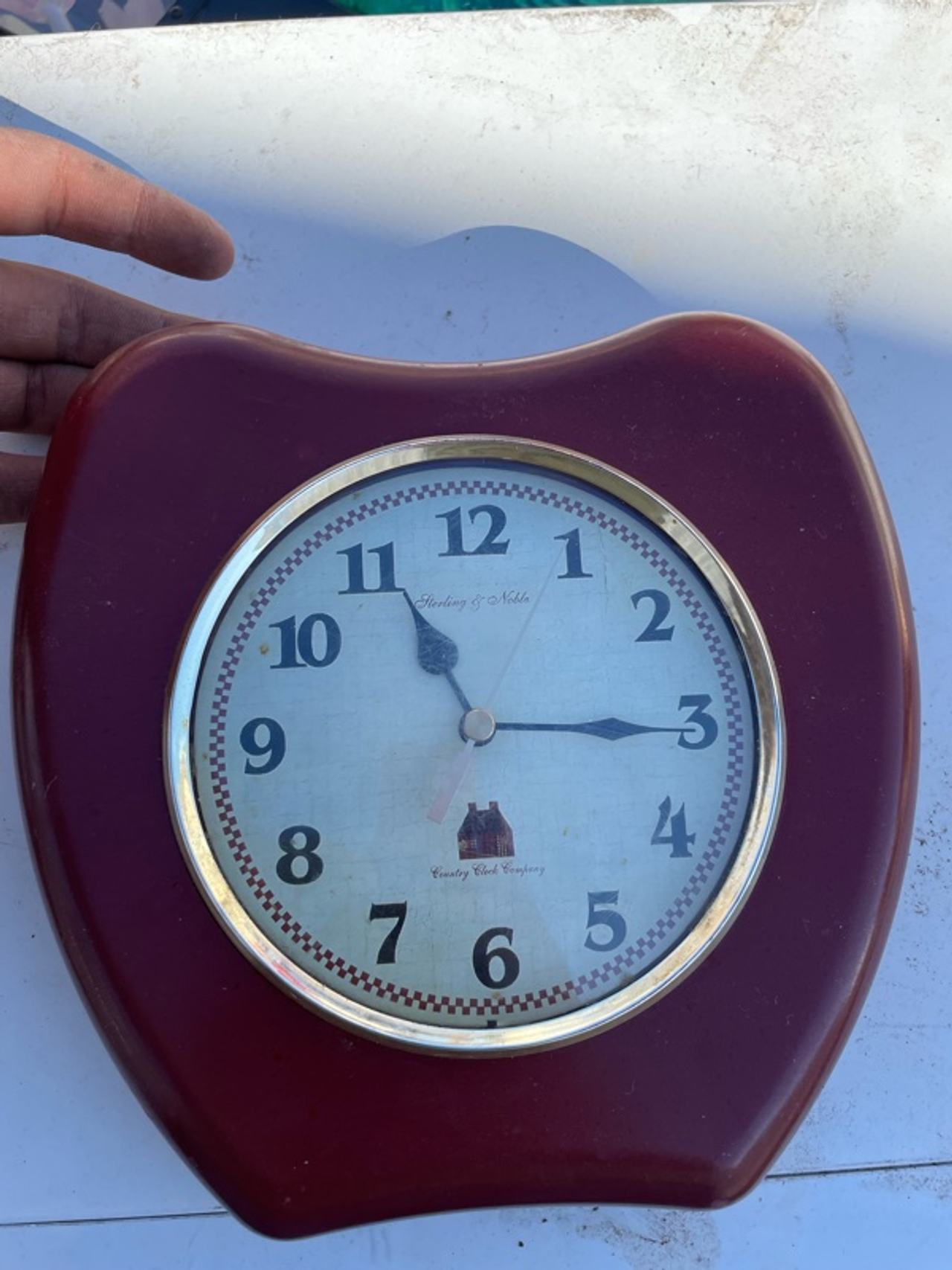 Apple Wall Clock Red
