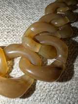 tortoise shell necklace Link Necklace Vintage Classic Costume Jewelry - Image 3