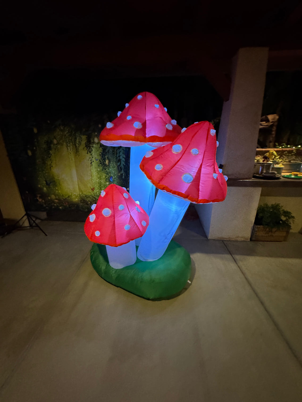 Inflatable Light-Up Mushroom Decoration