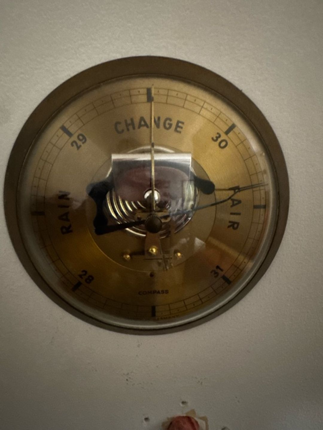 Gischard Vintage German Circular Wall Barometer