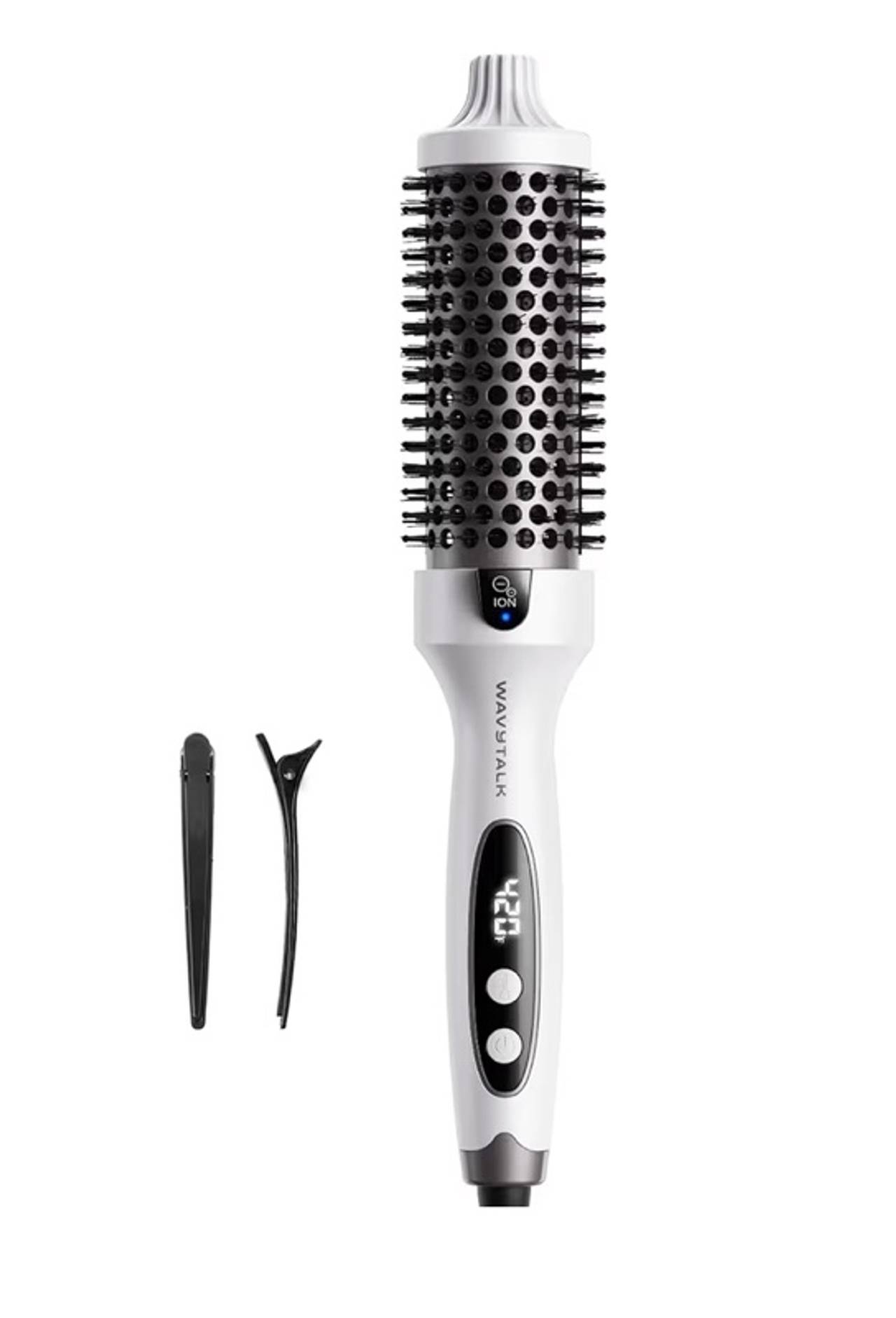 Wavytalk Blowout Boost Thermal Brush, 1.5 inch Heated Round Brush Blowout WHITE