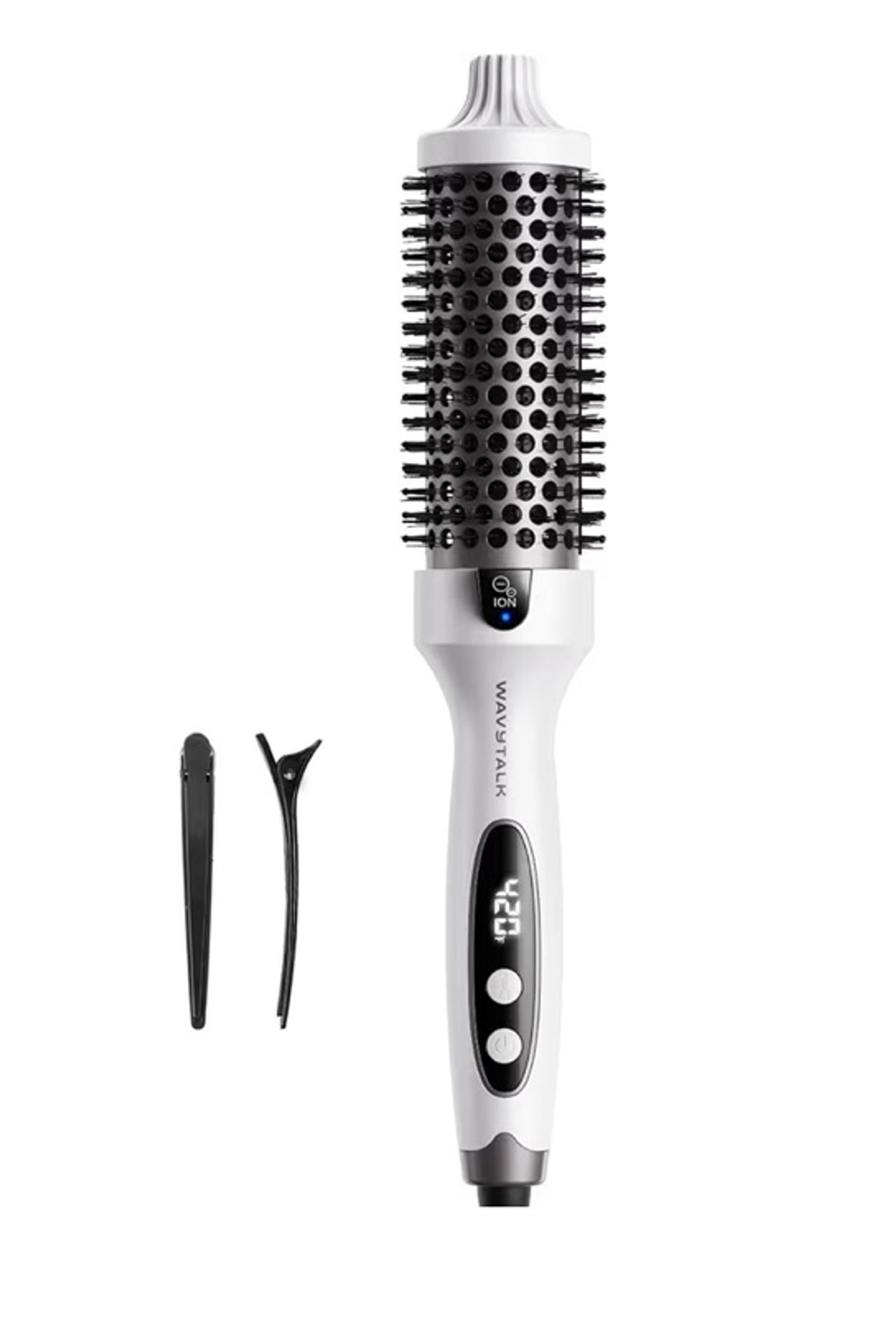 Wavytalk Blowout Boost Thermal Brush, 1.5 inch Heated Round Brush Blowout WHITE