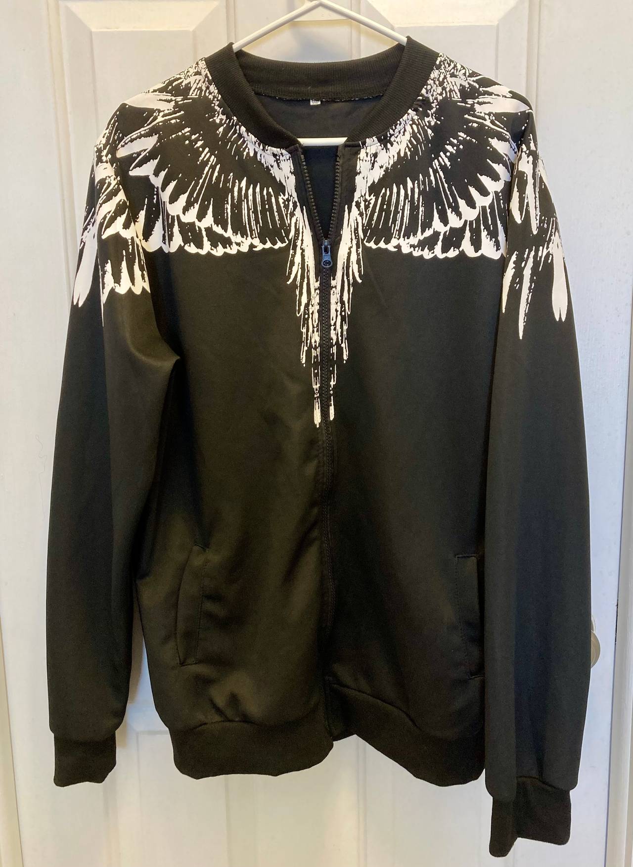 Marcelo Burlon Wings Print Zip-Up Jacket size small