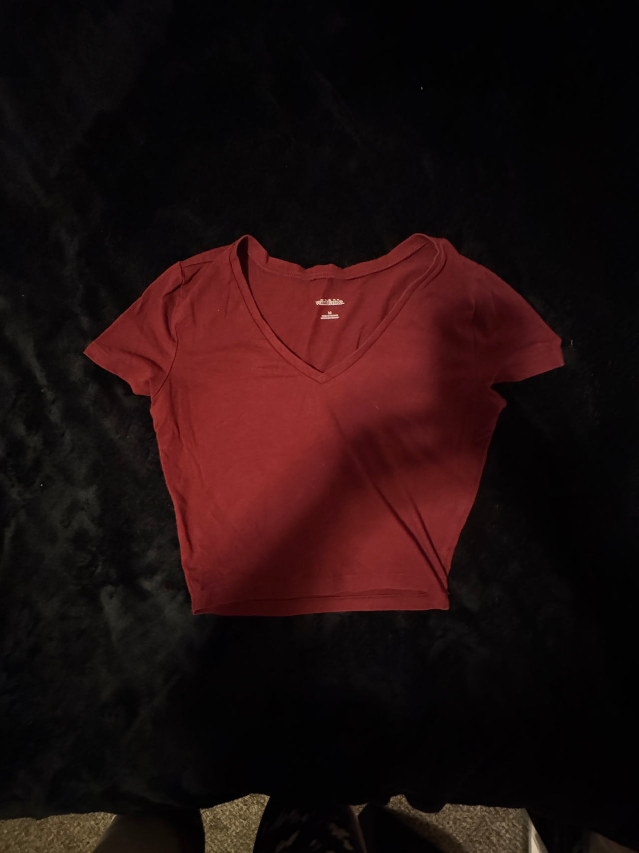 Wild Fable Women's Short Sleeve V-Neck Cropped T-Shirt