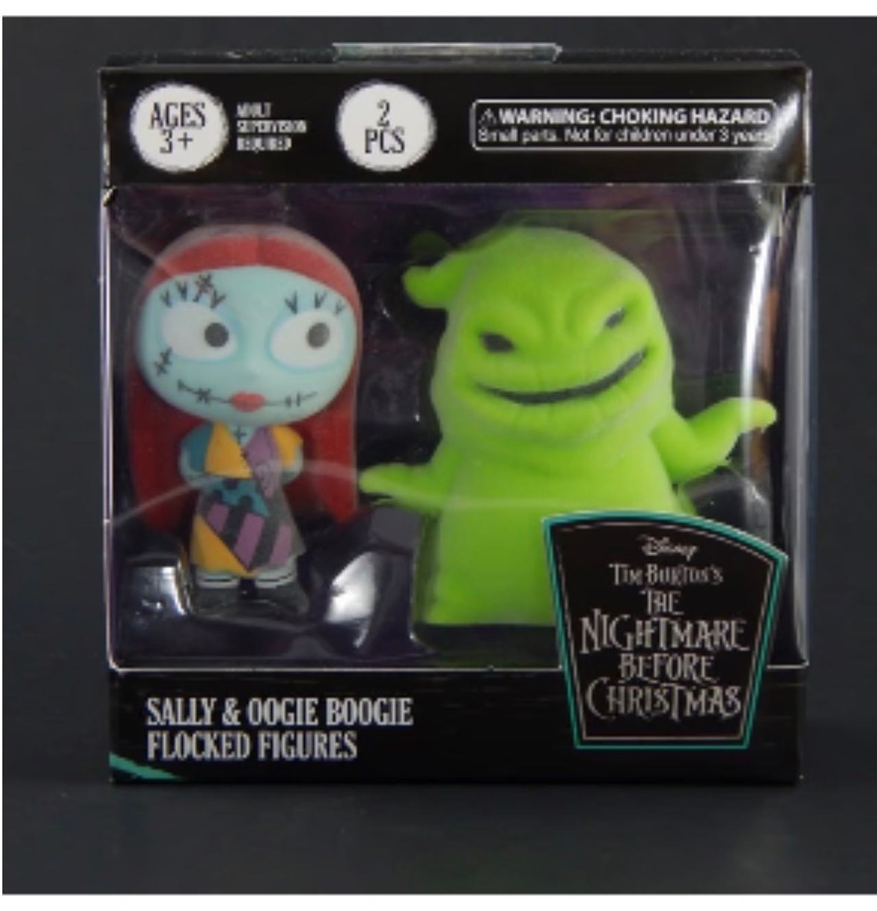 The Nightmare Before Christmas Sally and Oogie Boogie Flocked Figures