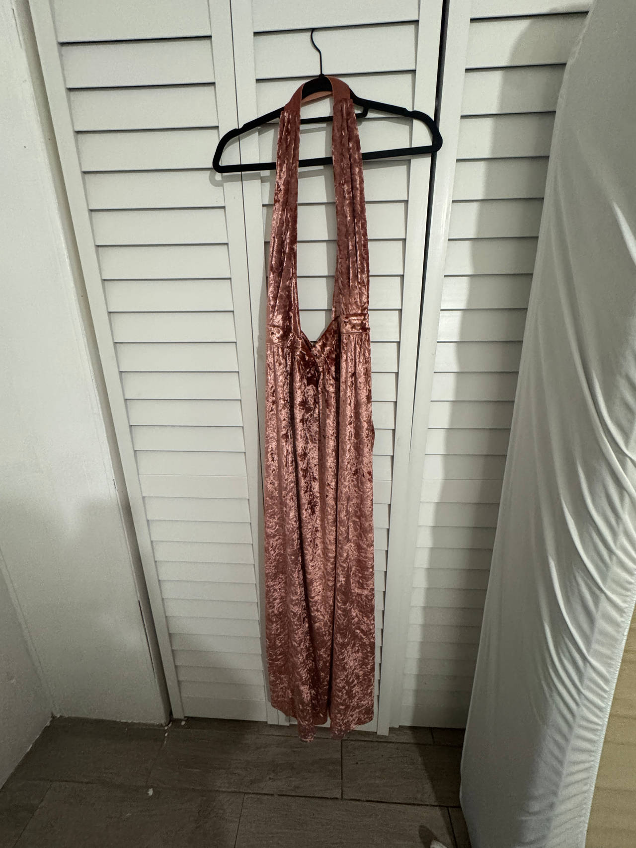 Velvet Halter Maxi Dress