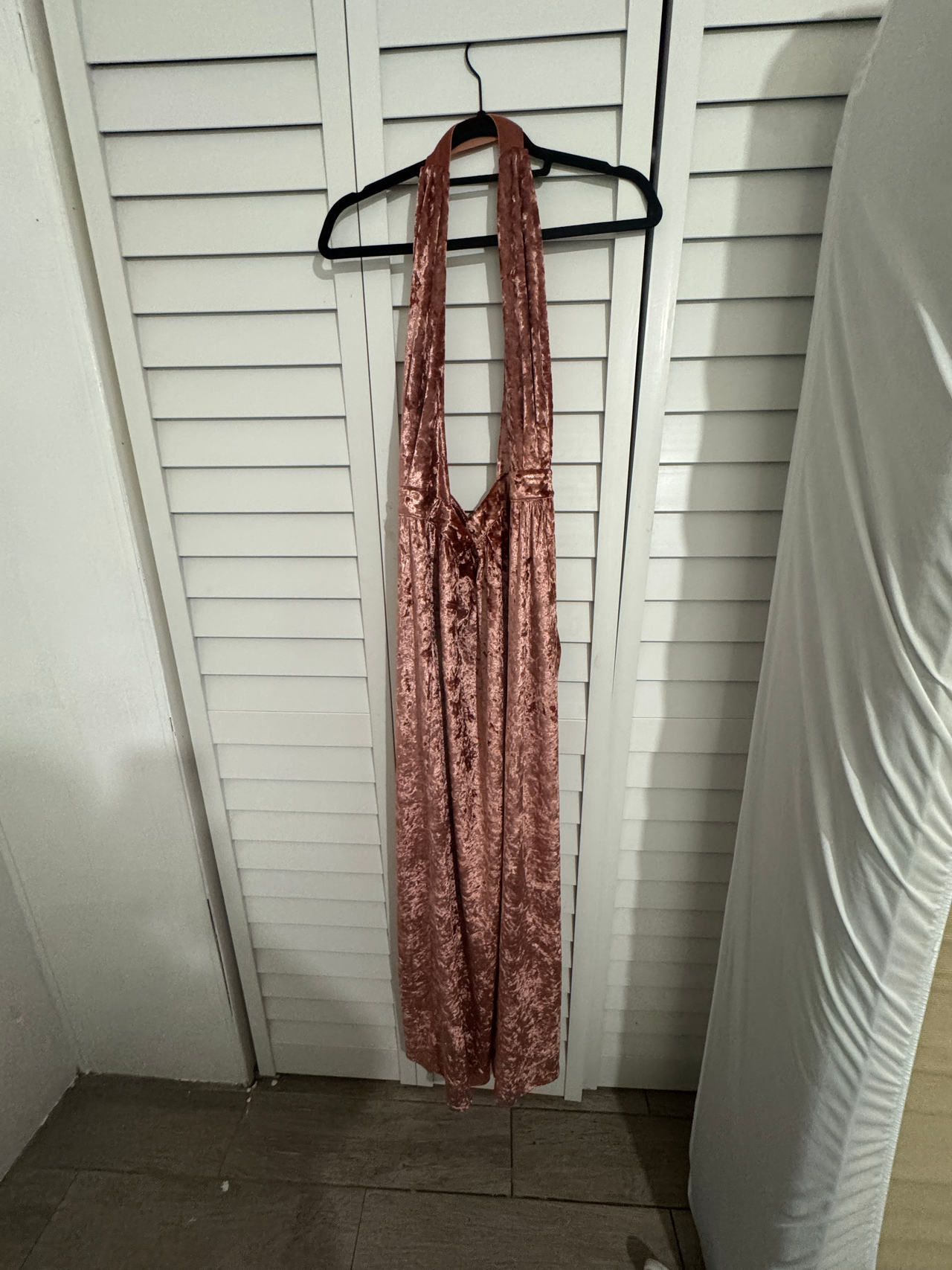 Velvet Halter Maxi Dress