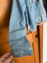 BBJ Los Angeles Distressed Cropped Denim Jacket - Image 2