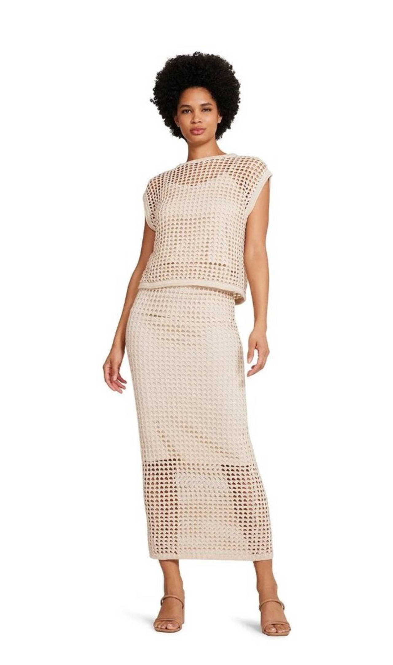 Steve Madden Crochet Knit Two-Piece Set