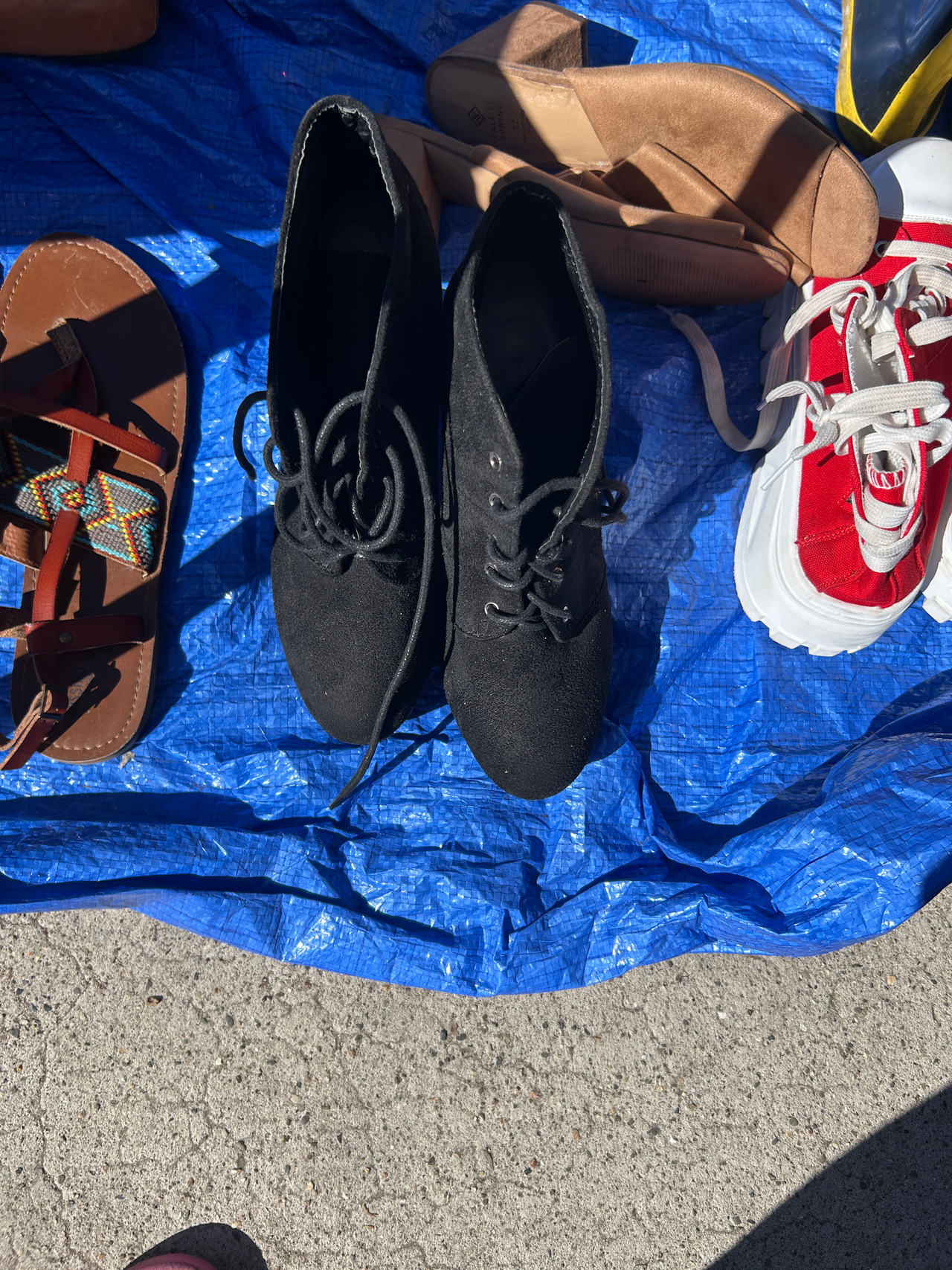 Black Lace-Up Oxford Shoes