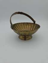 Vintage Brass Miniature Basket and Cauldron Set - Image 3