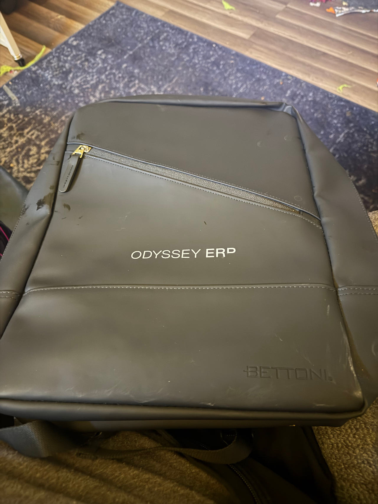 Bettoni Slim Laptop Backpack - Matte Black