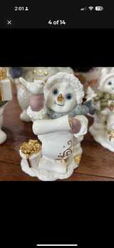Grandeur Noel Porcelain Snowman Family 2001 Collectors Edition - Image 7