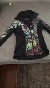 Cynthia Rowley Floral Print Scuba Zip Up Jacket - Image 1