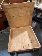 Rustic Wooden Box with Hinged Lid – Brown - Image 5